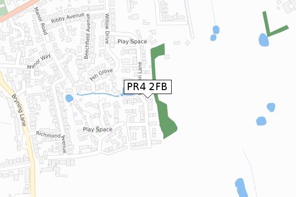 PR4 2FB map - large scale - OS Open Zoomstack (Ordnance Survey) PR4 2FB map - large scale - OS Open Zoomstack (Ordnance Survey)