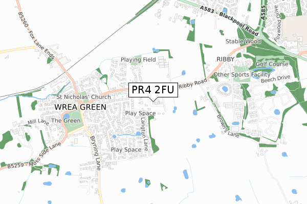 PR4 2FU map - small scale - OS Open Zoomstack (Ordnance Survey) PR4 2FU map - small scale - OS Open Zoomstack (Ordnance Survey)