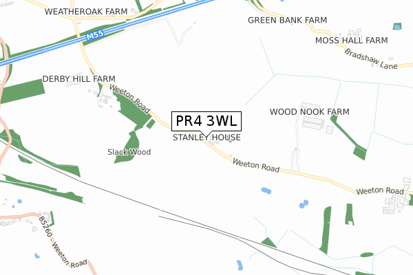 PR4 3WL map - small scale - OS Open Zoomstack (Ordnance Survey) PR4 3WL map - small scale - OS Open Zoomstack (Ordnance Survey)