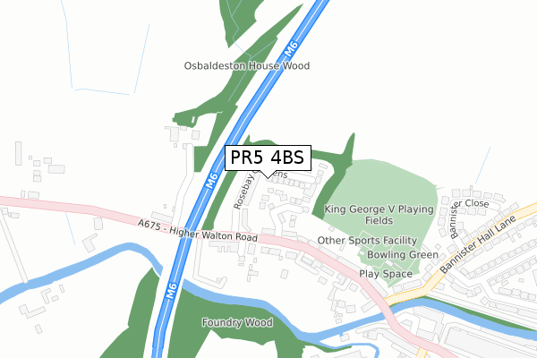 PR5 4BS map - large scale - OS Open Zoomstack (Ordnance Survey) PR5 4BS map - large scale - OS Open Zoomstack (Ordnance Survey)