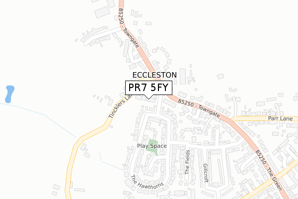 PR7 5FY map - large scale - OS Open Zoomstack (Ordnance Survey)