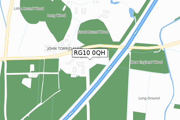 RG10 0QH map - large scale - OS Open Zoomstack (Ordnance Survey)