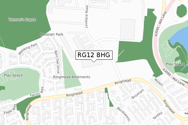 RG12 8HG map - large scale - OS Open Zoomstack (Ordnance Survey) RG12 8HG map - large scale - OS Open Zoomstack (Ordnance Survey)