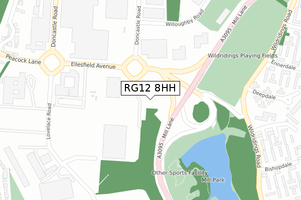 RG12 8HH map - large scale - OS Open Zoomstack (Ordnance Survey) RG12 8HH map - large scale - OS Open Zoomstack (Ordnance Survey)