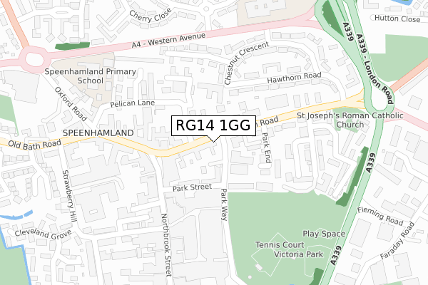 RG14 1GG map - large scale - OS Open Zoomstack (Ordnance Survey)