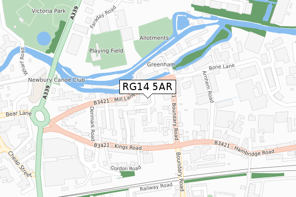 RG14 5AR map - large scale - OS Open Zoomstack (Ordnance Survey)