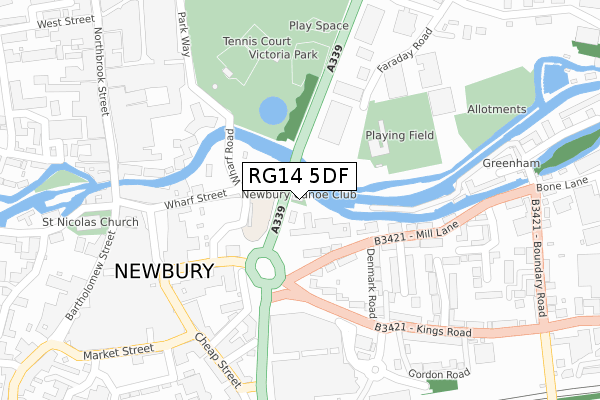 RG14 5DF map - large scale - OS Open Zoomstack (Ordnance Survey)