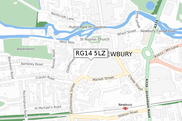 RG14 5LZ map - large scale - OS Open Zoomstack (Ordnance Survey) RG14 5LZ map - large scale - OS Open Zoomstack (Ordnance Survey)