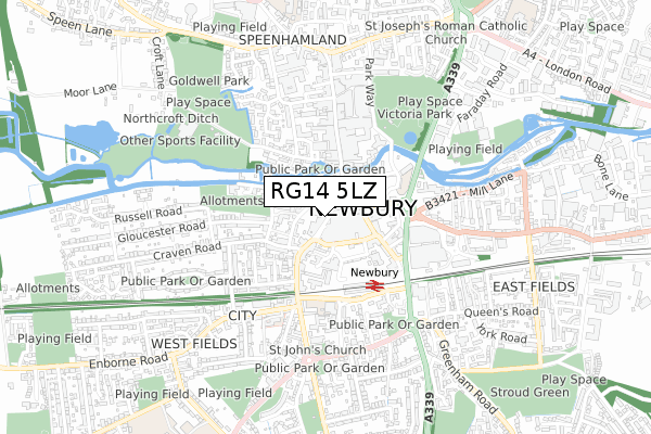 RG14 5LZ map - small scale - OS Open Zoomstack (Ordnance Survey) RG14 5LZ map - small scale - OS Open Zoomstack (Ordnance Survey)