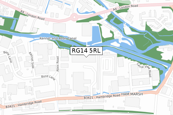 RG14 5RL map - large scale - OS Open Zoomstack (Ordnance Survey)