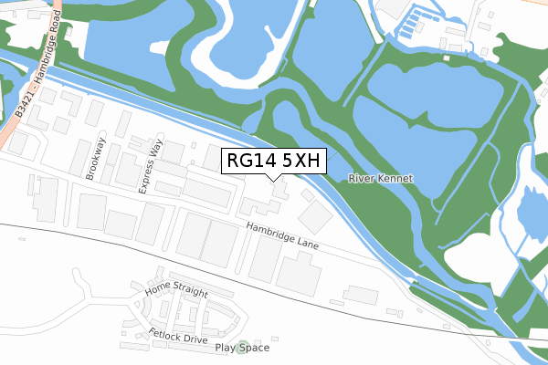 RG14 5XH map - large scale - OS Open Zoomstack (Ordnance Survey)