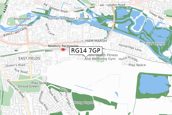 RG14 7GP map - small scale - OS Open Zoomstack (Ordnance Survey)