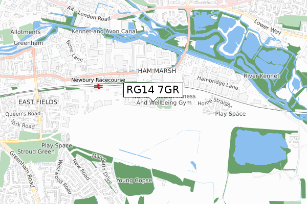 RG14 7GR map - small scale - OS Open Zoomstack (Ordnance Survey)