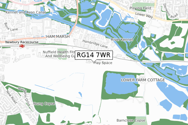 RG14 7WR map - small scale - OS Open Zoomstack (Ordnance Survey)