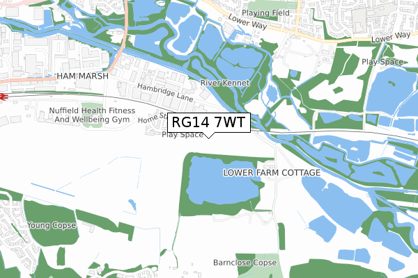 RG14 7WT map - small scale - OS Open Zoomstack (Ordnance Survey)