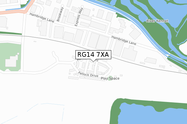 RG14 7XA map - large scale - OS Open Zoomstack (Ordnance Survey)