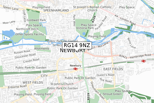 RG14 9NZ map - small scale - OS Open Zoomstack (Ordnance Survey) RG14 9NZ map - small scale - OS Open Zoomstack (Ordnance Survey)