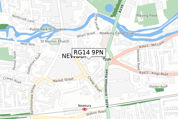 RG14 9PN map - large scale - OS Open Zoomstack (Ordnance Survey) RG14 9PN map - large scale - OS Open Zoomstack (Ordnance Survey)