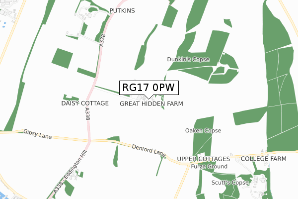 RG17 0PW map - small scale - OS Open Zoomstack (Ordnance Survey) RG17 0PW map - small scale - OS Open Zoomstack (Ordnance Survey)