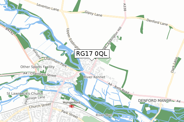 RG17 0QL map - small scale - OS Open Zoomstack (Ordnance Survey)