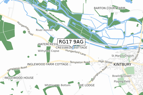 RG17 9AG map - small scale - OS Open Zoomstack (Ordnance Survey) RG17 9AG map - small scale - OS Open Zoomstack (Ordnance Survey)