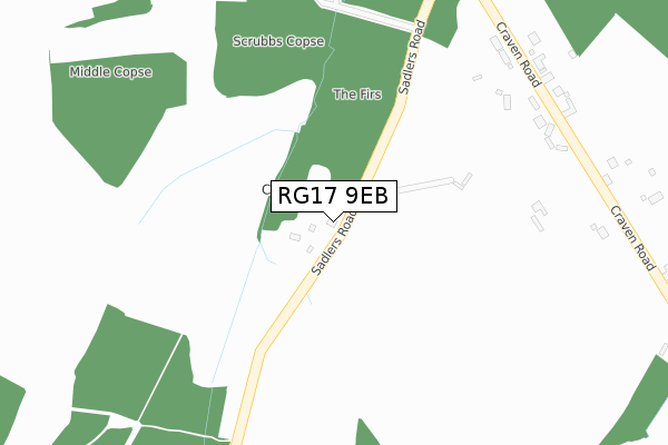 RG17 9EB map - large scale - OS Open Zoomstack (Ordnance Survey)