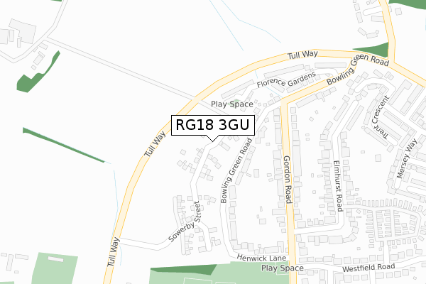 RG18 3GU map - large scale - OS Open Zoomstack (Ordnance Survey) RG18 3GU map - large scale - OS Open Zoomstack (Ordnance Survey)
