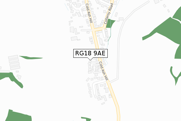 RG18 9AE map - large scale - OS Open Zoomstack (Ordnance Survey)