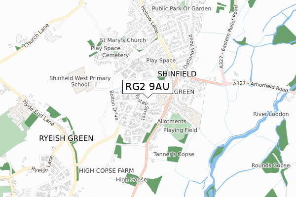 RG2 9AU map - small scale - OS Open Zoomstack (Ordnance Survey) RG2 9AU map - small scale - OS Open Zoomstack (Ordnance Survey)