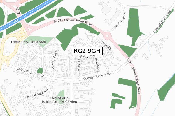 RG2 9GH map - large scale - OS Open Zoomstack (Ordnance Survey)