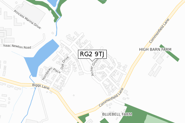 RG2 9TJ map - large scale - OS Open Zoomstack (Ordnance Survey) RG2 9TJ map - large scale - OS Open Zoomstack (Ordnance Survey)
