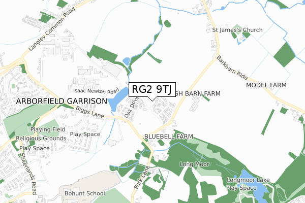 RG2 9TJ map - small scale - OS Open Zoomstack (Ordnance Survey) RG2 9TJ map - small scale - OS Open Zoomstack (Ordnance Survey)