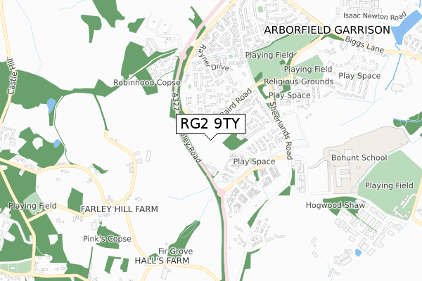 RG2 9TY map - small scale - OS Open Zoomstack (Ordnance Survey) RG2 9TY map - small scale - OS Open Zoomstack (Ordnance Survey)