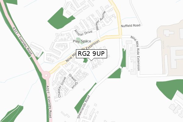 RG2 9UP map - large scale - OS Open Zoomstack (Ordnance Survey)