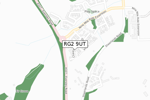 RG2 9UT map - large scale - OS Open Zoomstack (Ordnance Survey)