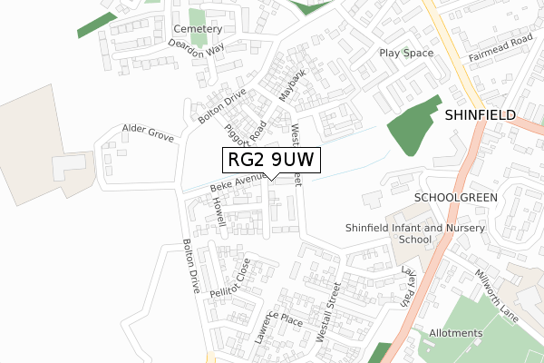 RG2 9UW map - large scale - OS Open Zoomstack (Ordnance Survey) RG2 9UW map - large scale - OS Open Zoomstack (Ordnance Survey)