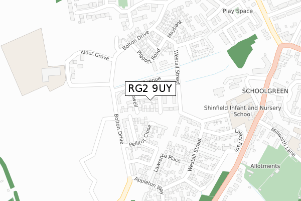 RG2 9UY map - large scale - OS Open Zoomstack (Ordnance Survey) RG2 9UY map - large scale - OS Open Zoomstack (Ordnance Survey)