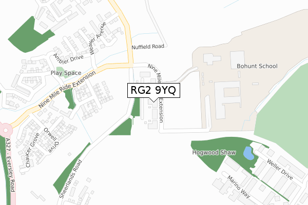 RG2 9YQ map - large scale - OS Open Zoomstack (Ordnance Survey) RG2 9YQ map - large scale - OS Open Zoomstack (Ordnance Survey)