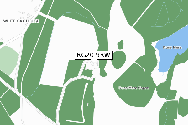 RG20 9RW map - large scale - OS Open Zoomstack (Ordnance Survey)