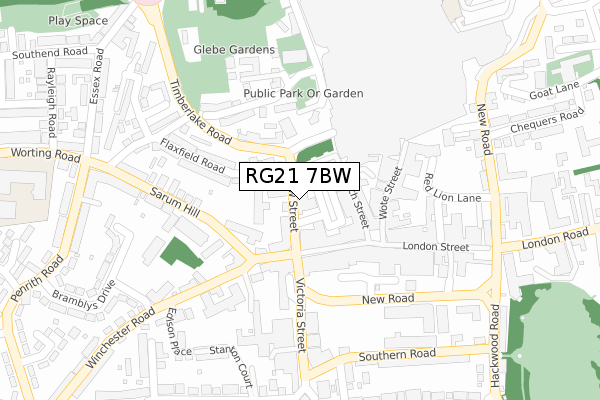 RG21 7BW map - large scale - OS Open Zoomstack (Ordnance Survey) RG21 7BW map - large scale - OS Open Zoomstack (Ordnance Survey)