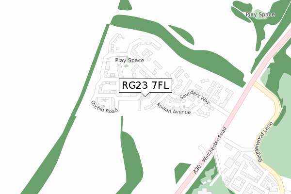 RG23 7FL map - large scale - OS Open Zoomstack (Ordnance Survey) RG23 7FL map - large scale - OS Open Zoomstack (Ordnance Survey)