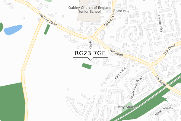 RG23 7GE map - large scale - OS Open Zoomstack (Ordnance Survey) RG23 7GE map - large scale - OS Open Zoomstack (Ordnance Survey)