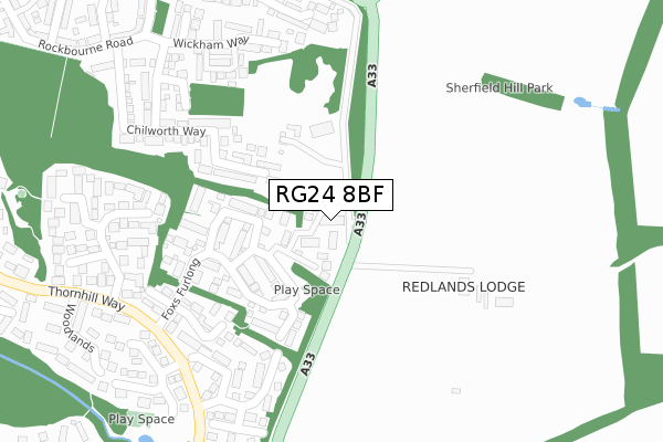 RG24 8BF map - large scale - OS Open Zoomstack (Ordnance Survey) RG24 8BF map - large scale - OS Open Zoomstack (Ordnance Survey)