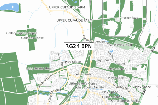 RG24 8PN map - small scale - OS Open Zoomstack (Ordnance Survey) RG24 8PN map - small scale - OS Open Zoomstack (Ordnance Survey)
