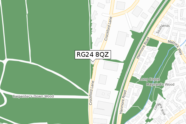 RG24 8QZ map - large scale - OS Open Zoomstack (Ordnance Survey) RG24 8QZ map - large scale - OS Open Zoomstack (Ordnance Survey)