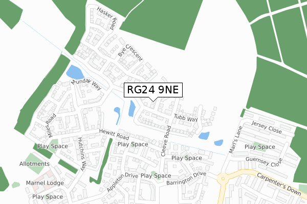 RG24 9NE map - large scale - OS Open Zoomstack (Ordnance Survey) RG24 9NE map - large scale - OS Open Zoomstack (Ordnance Survey)