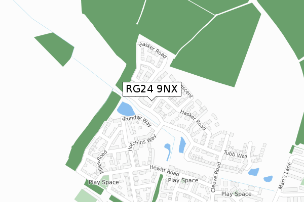 RG24 9NX map - large scale - OS Open Zoomstack (Ordnance Survey) RG24 9NX map - large scale - OS Open Zoomstack (Ordnance Survey)