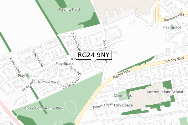 RG24 9NY map - large scale - OS Open Zoomstack (Ordnance Survey) RG24 9NY map - large scale - OS Open Zoomstack (Ordnance Survey)