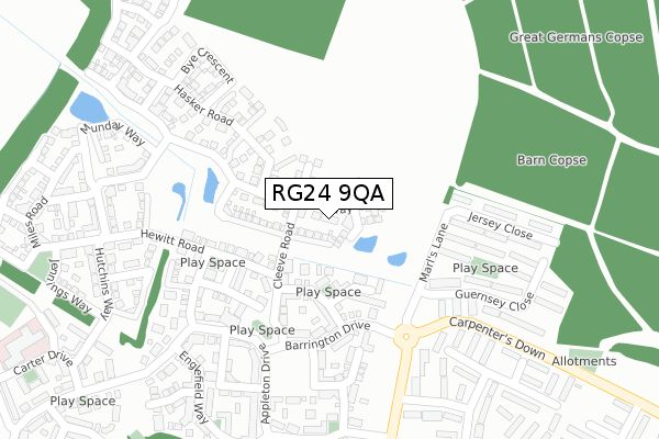 RG24 9QA map - large scale - OS Open Zoomstack (Ordnance Survey) RG24 9QA map - large scale - OS Open Zoomstack (Ordnance Survey)