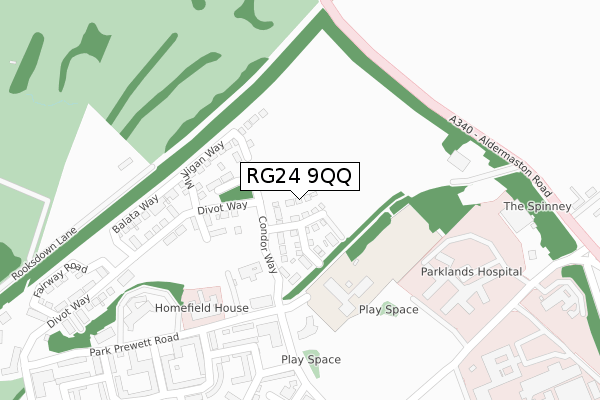 RG24 9QQ map - large scale - OS Open Zoomstack (Ordnance Survey) RG24 9QQ map - large scale - OS Open Zoomstack (Ordnance Survey)